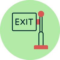 Exit Sign Vector Icon