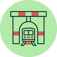 icono de vector de túnel