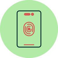 Mobile Fingerprint Vector Icon