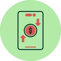 Online Money Transfer Vector Icon