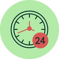 24 Hours Vector Icon