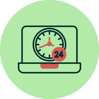 24 Hours Vector Icon