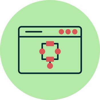 icono de vector de algoritmo