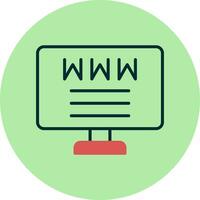 icono de vector de sitio web