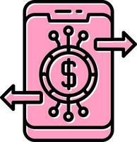 icono de vector de banca en línea