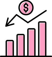 depreciación vector icono