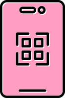 icono de vector de código qr