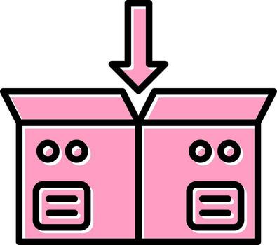 icono de vector de paquete