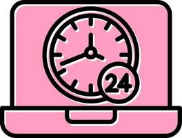 24 Hours Vector Icon