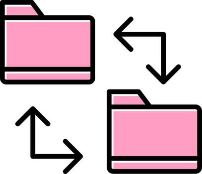 icono de vector de intercambio de archivos