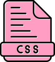 icono de vector de archivo css