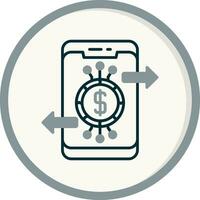 icono de vector de banca en línea