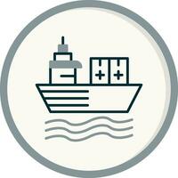 icono de vector de barco