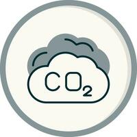 icono de vector de dióxido de carbono