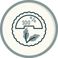 100 por ciento vector icono