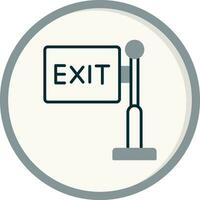 Exit Sign Vector Icon