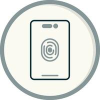 Mobile Fingerprint Vector Icon