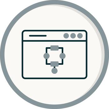 icono de vector de algoritmo