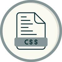 icono de vector de archivo css