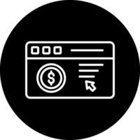 pago por clic icono de vector