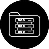 icono de vector de almacenamiento de archivos