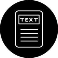 icono de vector de texto