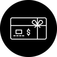 icono de vector de tarjeta de regalo