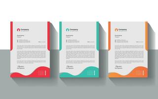 Letterhead Corporate Official Minimal Creative Abstract Professional informative newsletter Magazine poster brochure Design. vector