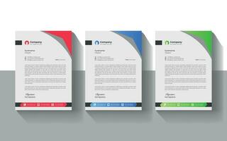 Letterhead Corporate Official Minimal Creative Abstract Professional informative newsletter Magazine poster brochure Design. vector