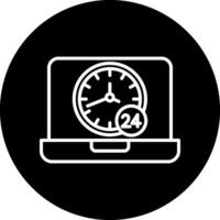 24 Hours Vector Icon