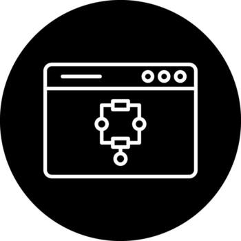 icono de vector de algoritmo