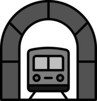 icono de vector de túnel