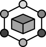 icono de vector de cadena de bloques