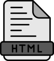 icono de vector html