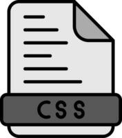 icono de vector de archivo css