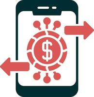 icono de vector de banca en línea