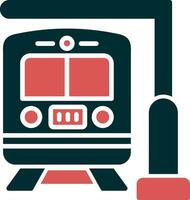 tren estación vector icono