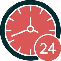 24 Hours Vector Icon