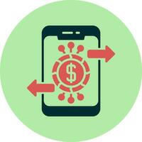 icono de vector de banca en línea