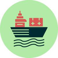 icono de vector de barco