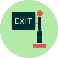 Exit Sign Vector Icon