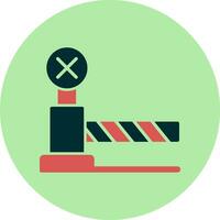 Level Crossing Vector Icon