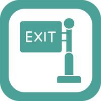 Exit Sign Vector Icon