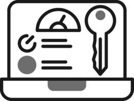 llave actuación indicador vector icono