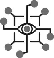 icono de vector de escáner ocular