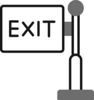 Exit Sign Vector Icon