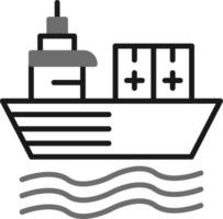 icono de vector de barco