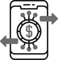 icono de vector de banca en línea
