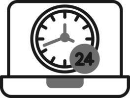 24 Hours Vector Icon