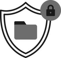 icono de vector de protección de datos